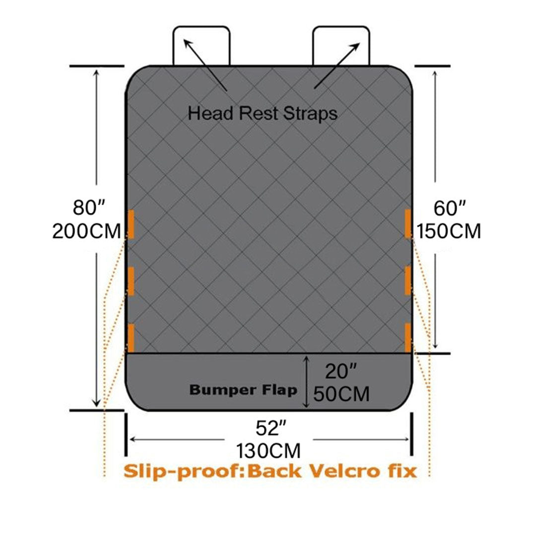 SOGA Premium Car Trunk Pet Mat Boot Cargo Liner Waterproof Seat Cover Protector Hammock Non-Slip Pet Travel Essentials