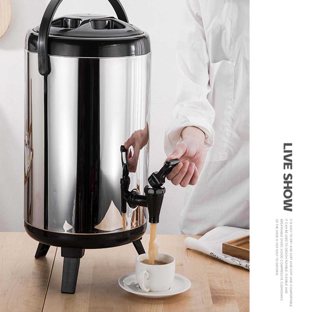 SOGA 4X 12L Portable Insulated Cold/Heat Coffee Tea Beer Barrel Brew Pot With Dispenser
