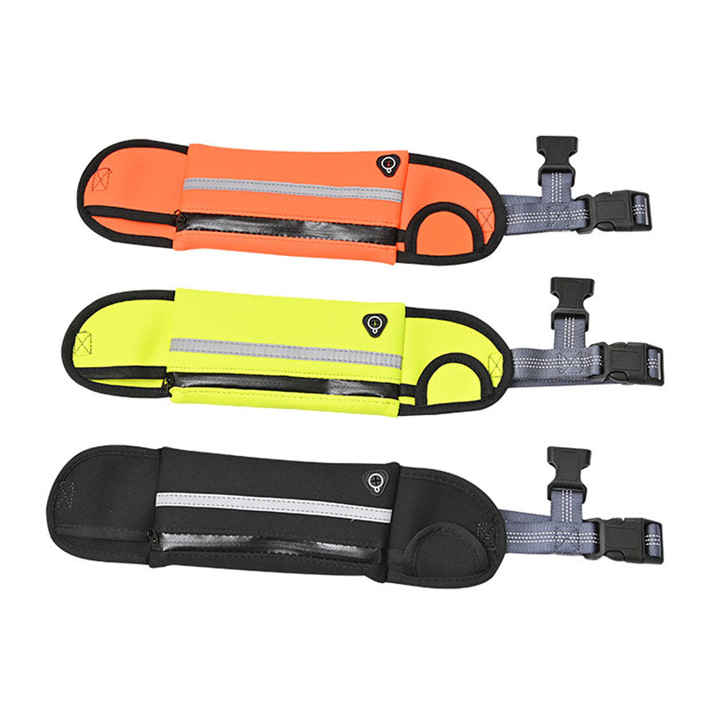 SOGA 2X Orange Adjustable Hands-Free Pet Leash Bag Dog Lead Walking Running Jogging Pet Essentials