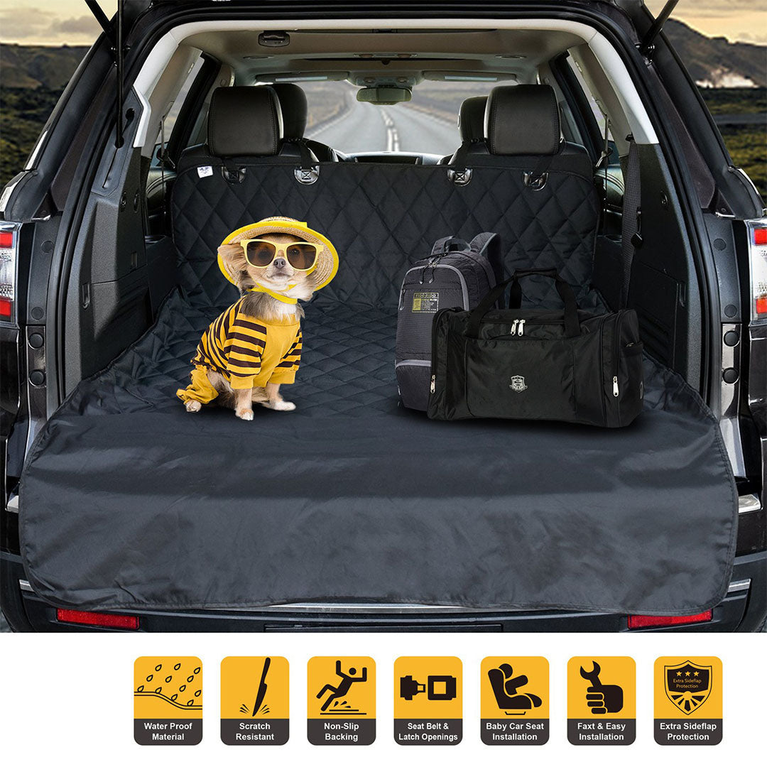 SOGA 2X Premium Car Trunk Pet Mat Boot Cargo Liner Waterproof Seat Cover Protector Hammock Non-Slip Pet Travel Essentials