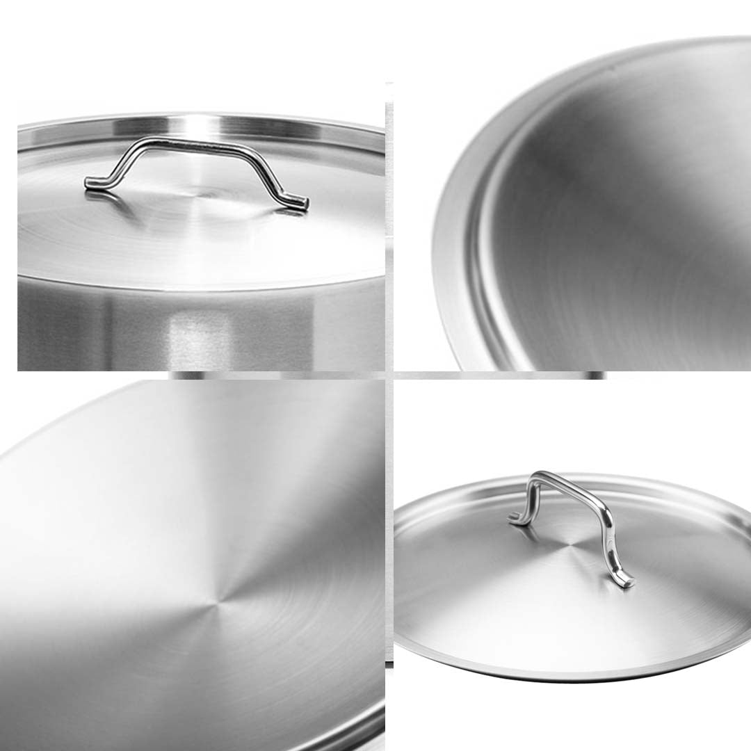 SOGA 50cm Top Grade Stockpot Lid Stainless Steel Stock pot Cover