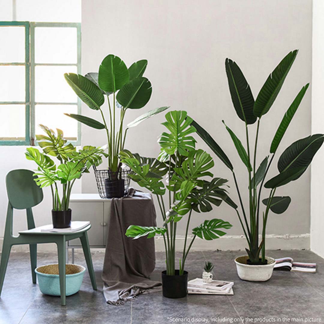 SOGA 2X 120cm Artificial Green Indoor Traveler Banana Fake Decoration Tree Flower Pot Plant