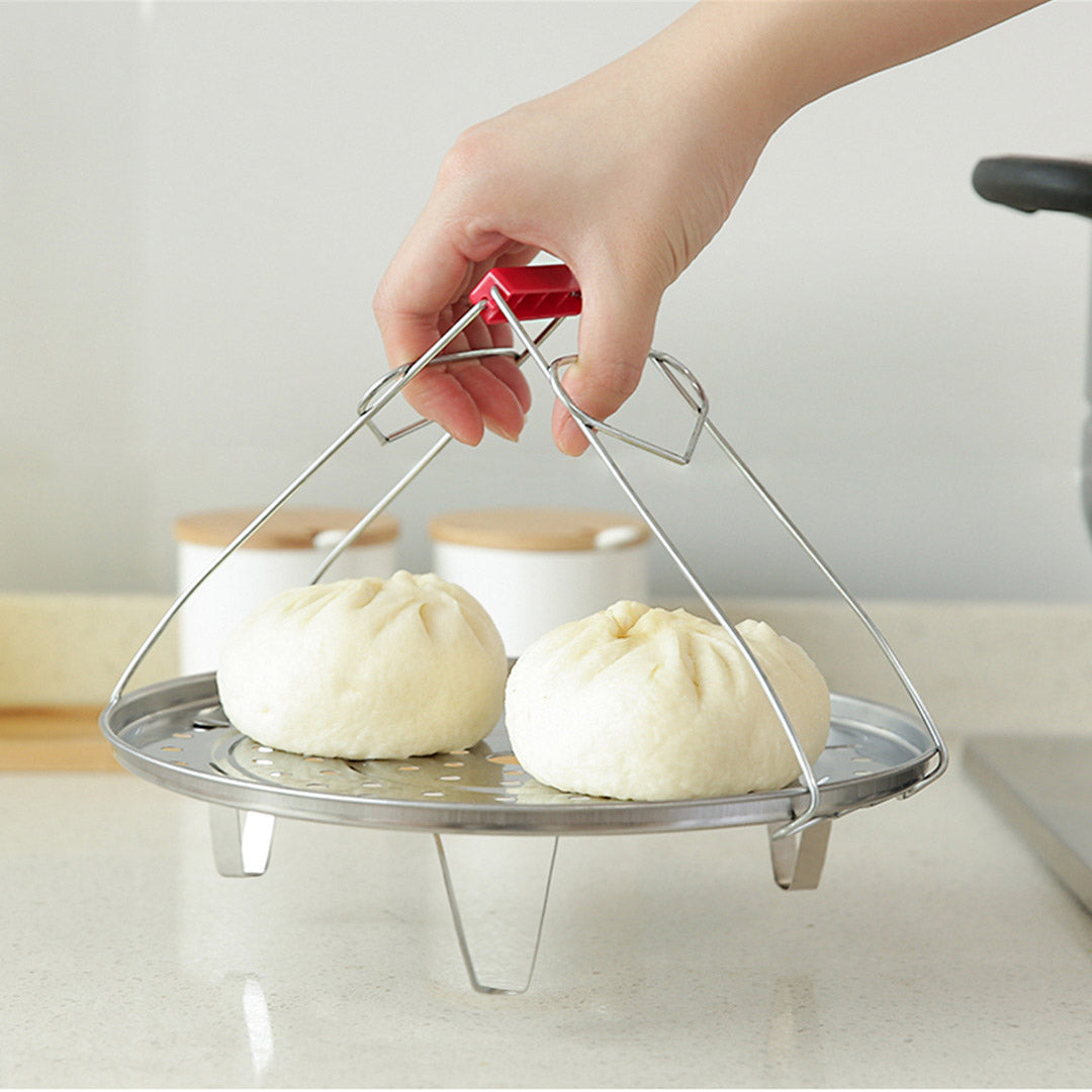 SOGA 43cm Stainless Steel Steamer Insert Stock Pot Steaming Rack Stockpot Tray