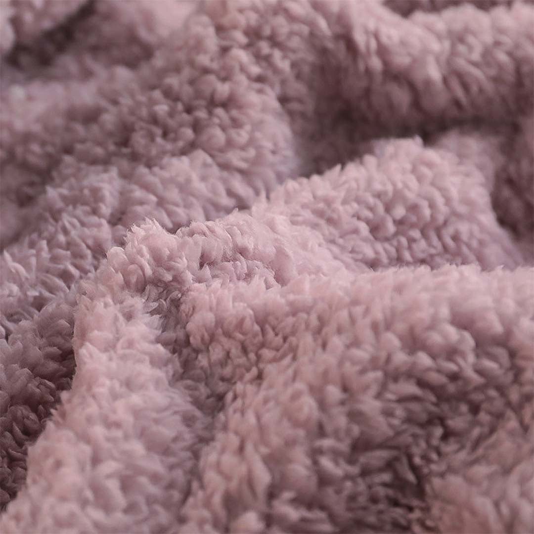 SOGA 2X Throw Blanket Warm Cozy Double Sided Thick Flannel Coverlet Fleece Bed Sofa Comforter Purple