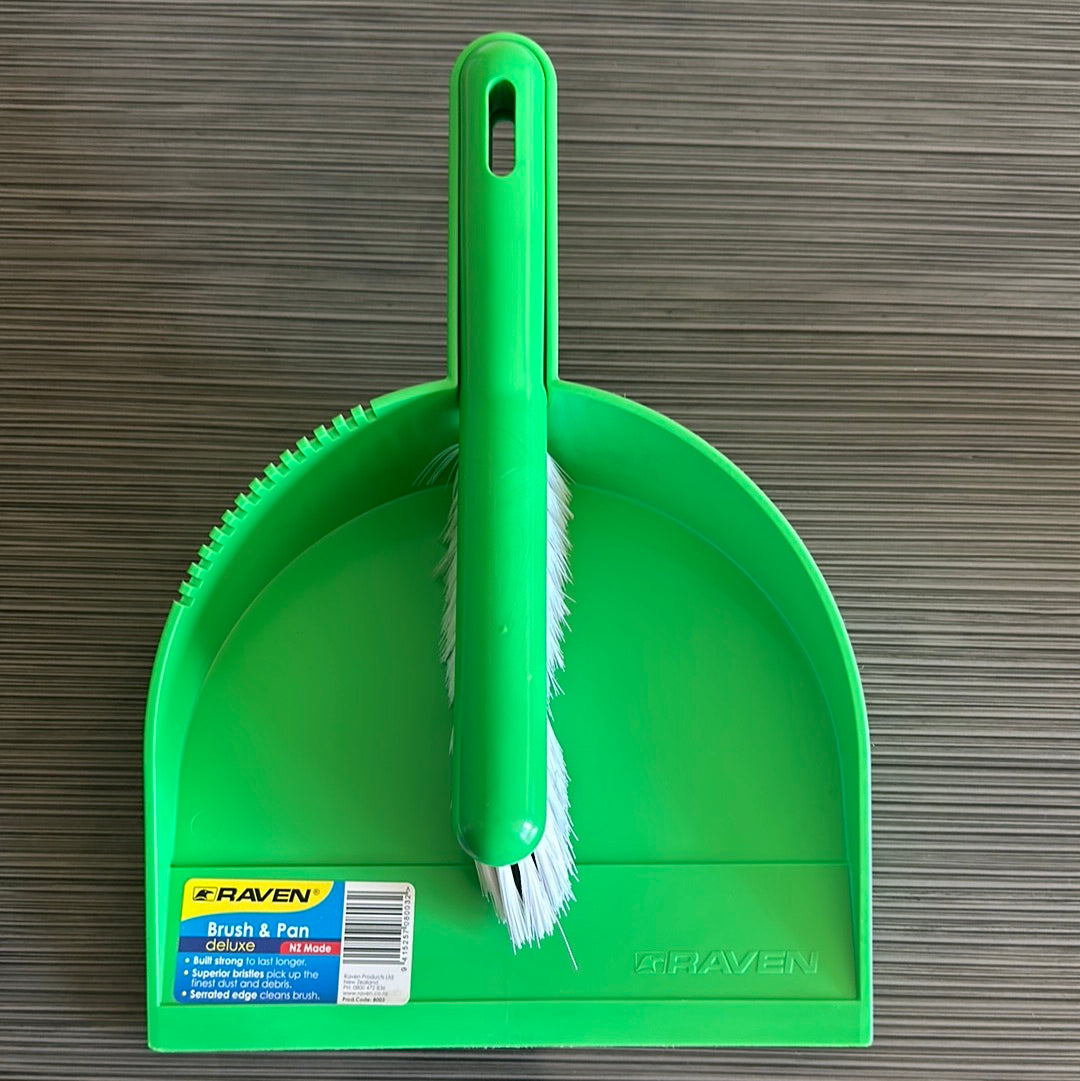 Raven Brush & Pan Assorted Colours - Cafe Supply