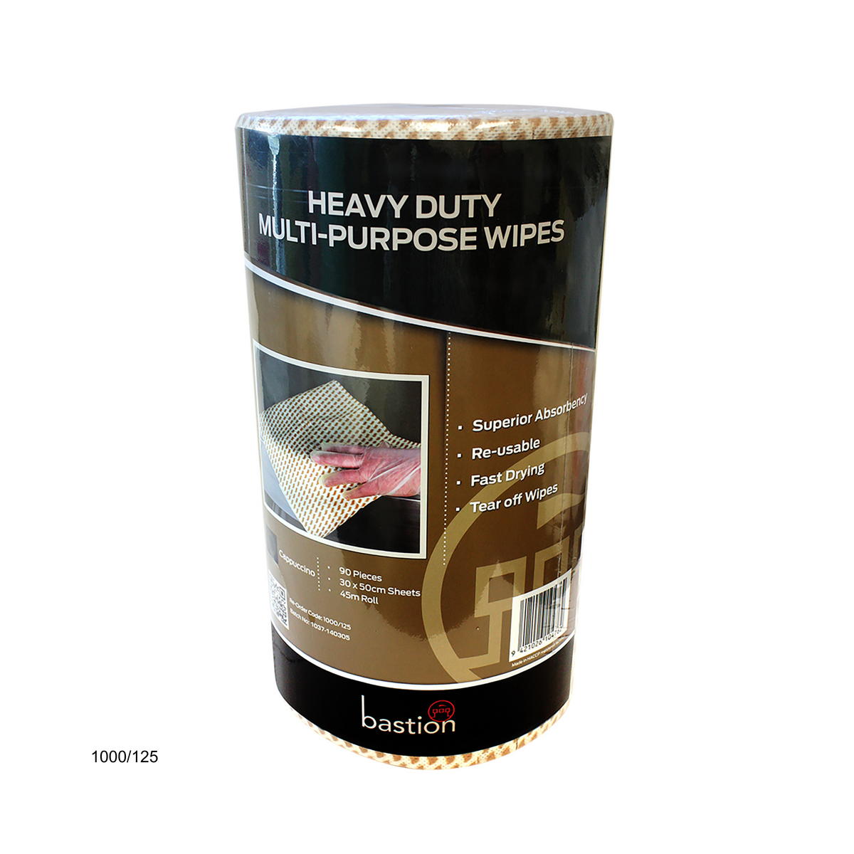 Bastion Heavy Duty Wipes on a Roll - Cappuccino
