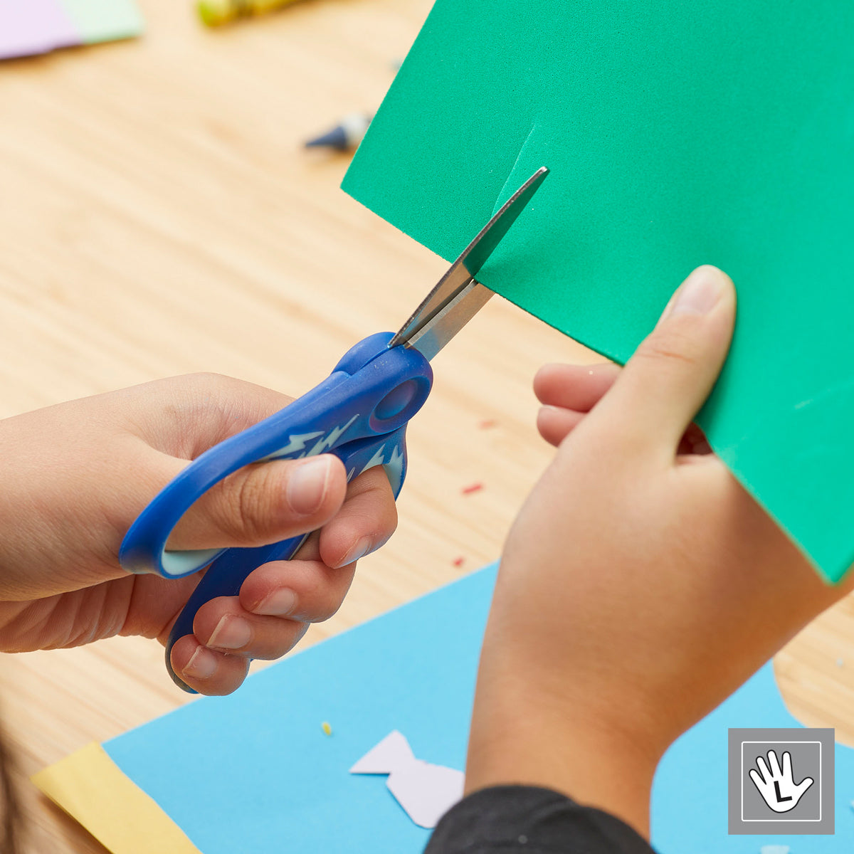 Fiskars Kids Scissors Pointed 5 Inch Left Hand Blue