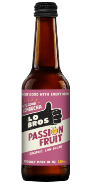 Lo Bros Passionfruit Kombucha 330ml