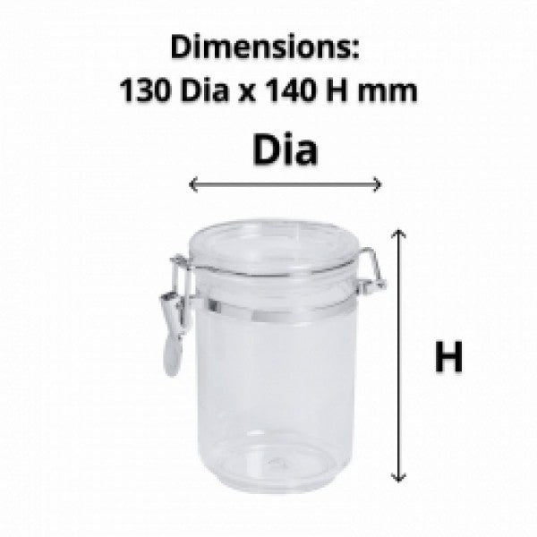 Acrylic Storage Canister 0.8L - Cafe Supply