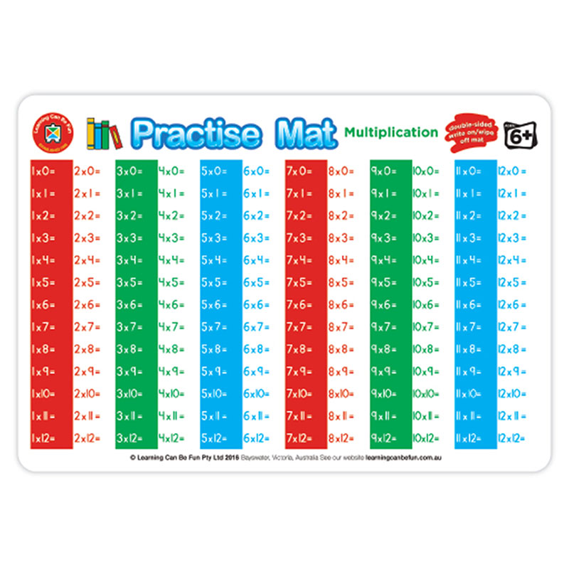 LCBF Practise Mats Multiplication - Cafe Supply