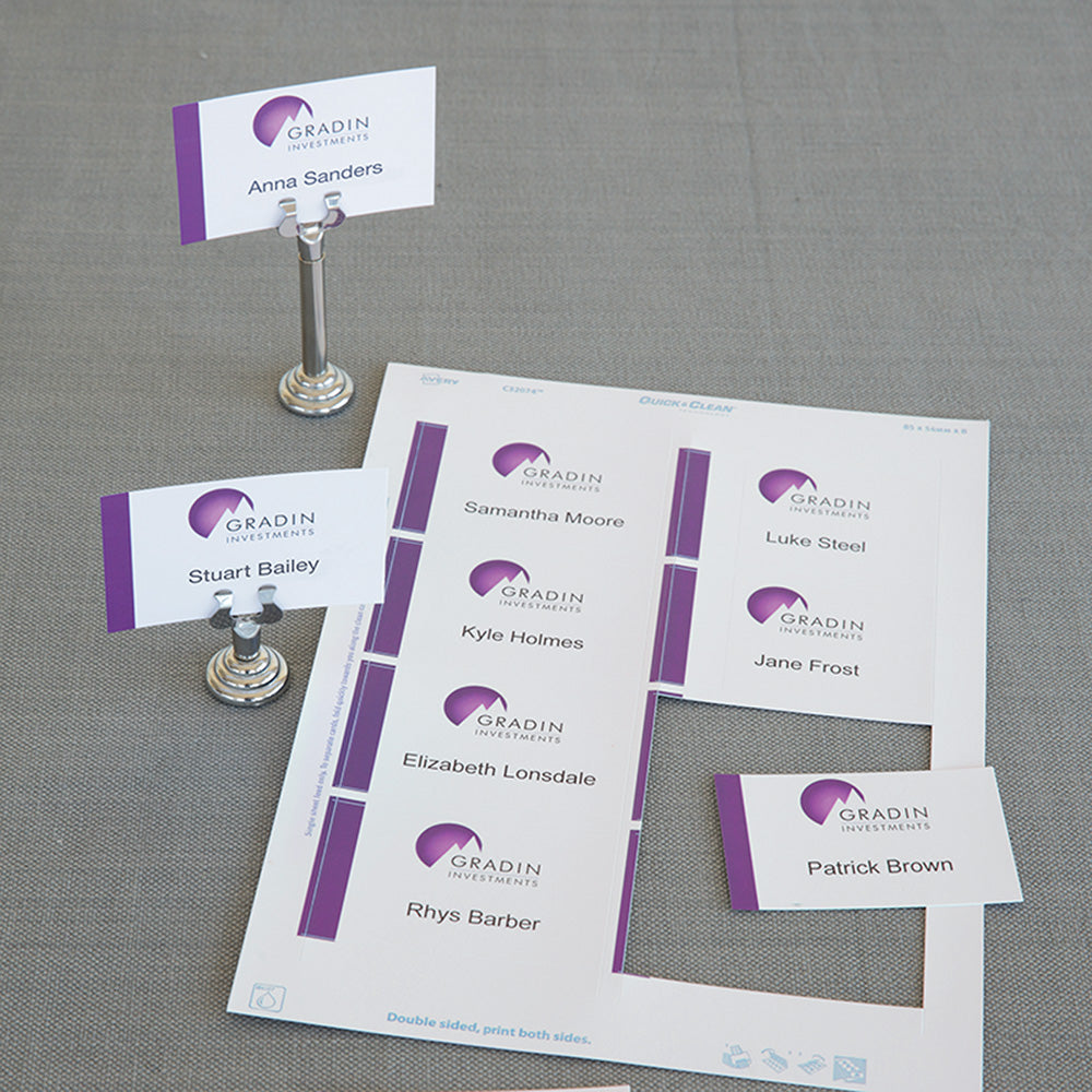 Avery Cards Multi Purpose  Inkjet Laser 8up 10 Sheets - Cafe Supply