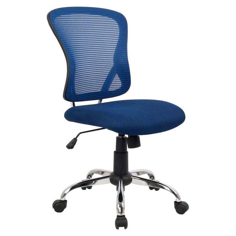 Brenton Chair Blue Mesh Mid Back - Cafe Supply