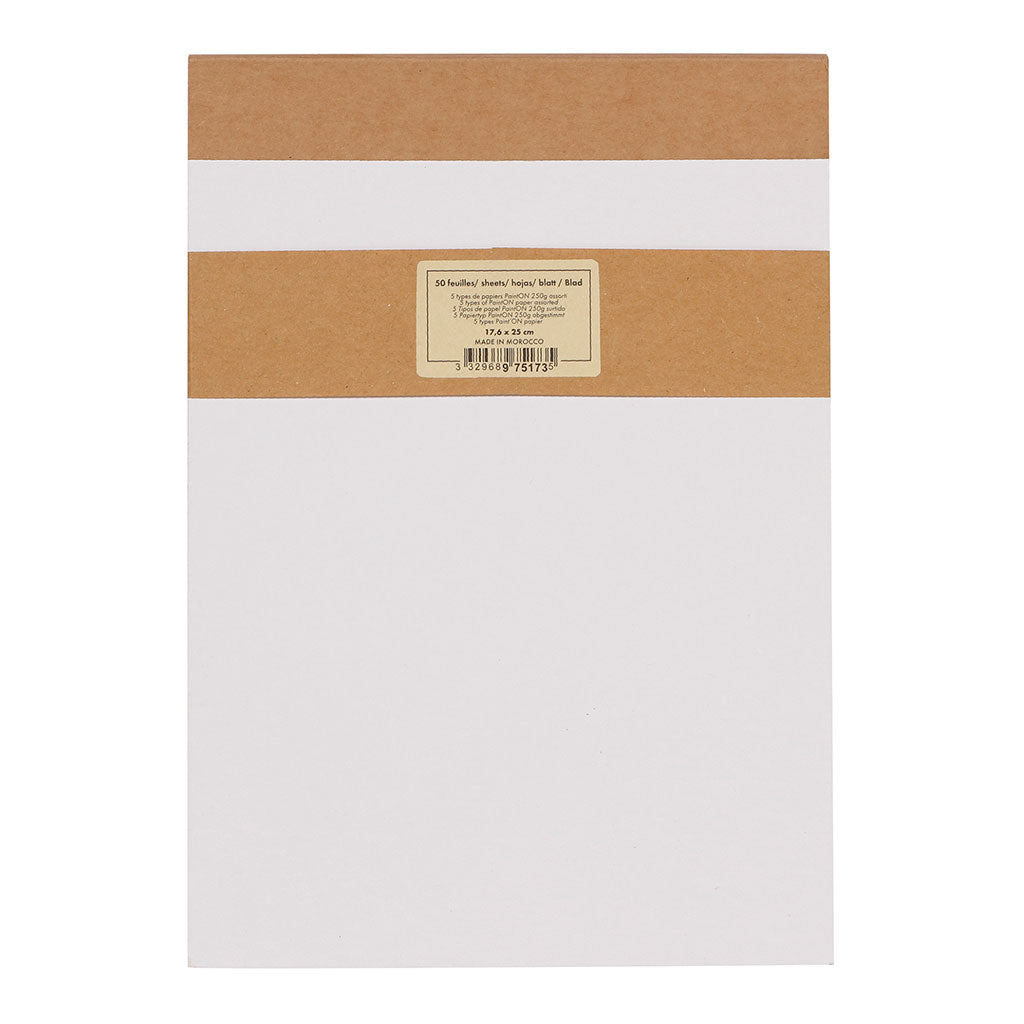 PaintON Pad Kraft Cover Assorted 17.6x25cm 50sh