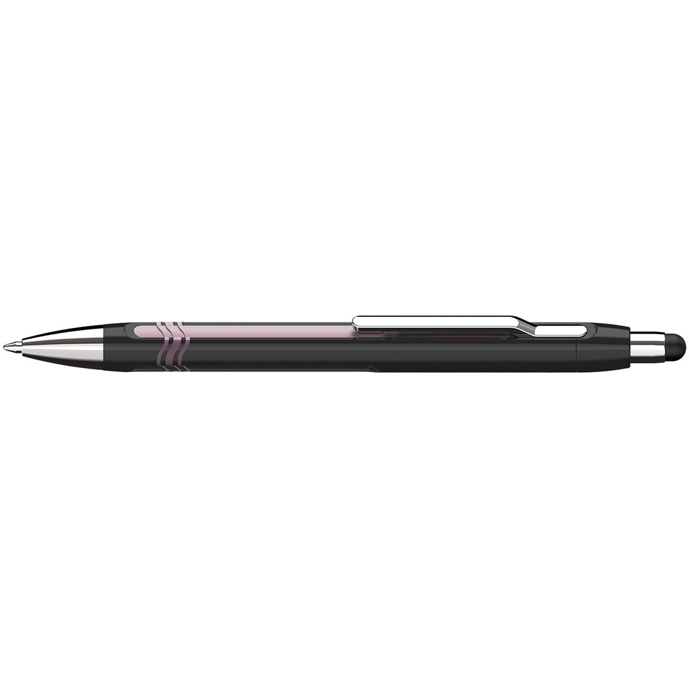 Schneider Ballpoint Stylus Pen Epsilon Touch Extra Broad Blue Ink Black/Pink Barrel - Cafe Supply