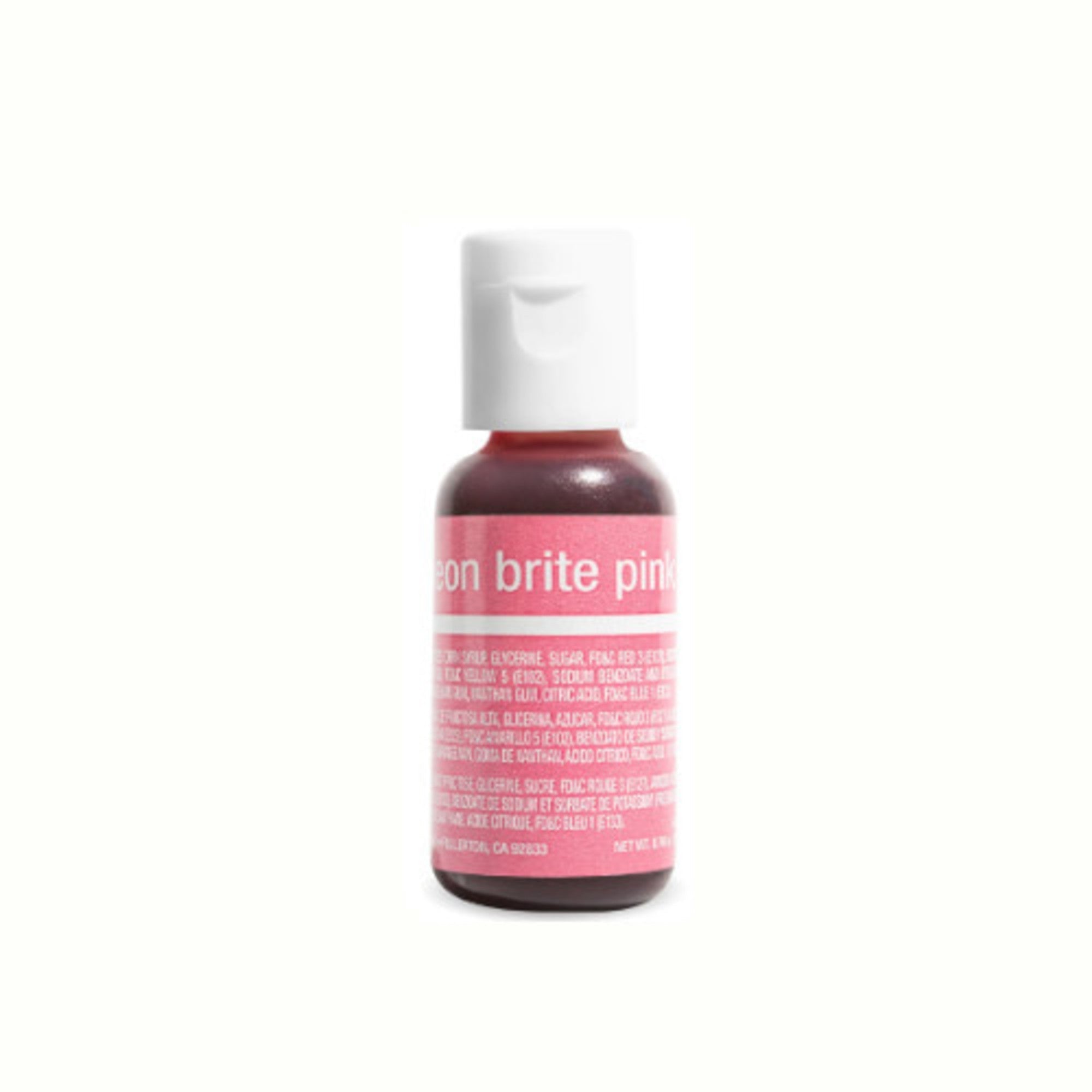 Chefmaster Liqua Gel Neon Brite Pink (Box of 12) - Cafe Supply