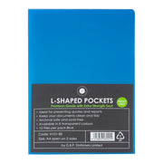 OSC L Shaped Pockets A4 Blue, Pack of 12