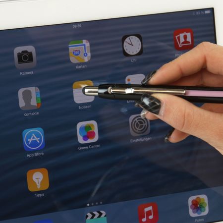 Schneider Ballpoint Stylus Pen Epsilon Touch Extra Broad Blue Ink White/Blue Barrel - Cafe Supply