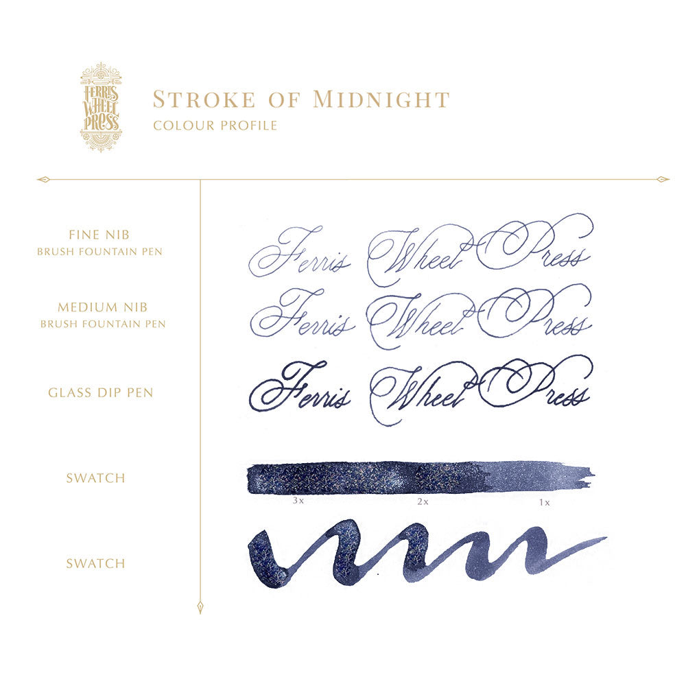 Ferris Wheel Press Fountain Pen Ink Stroke of Midnight 38ml