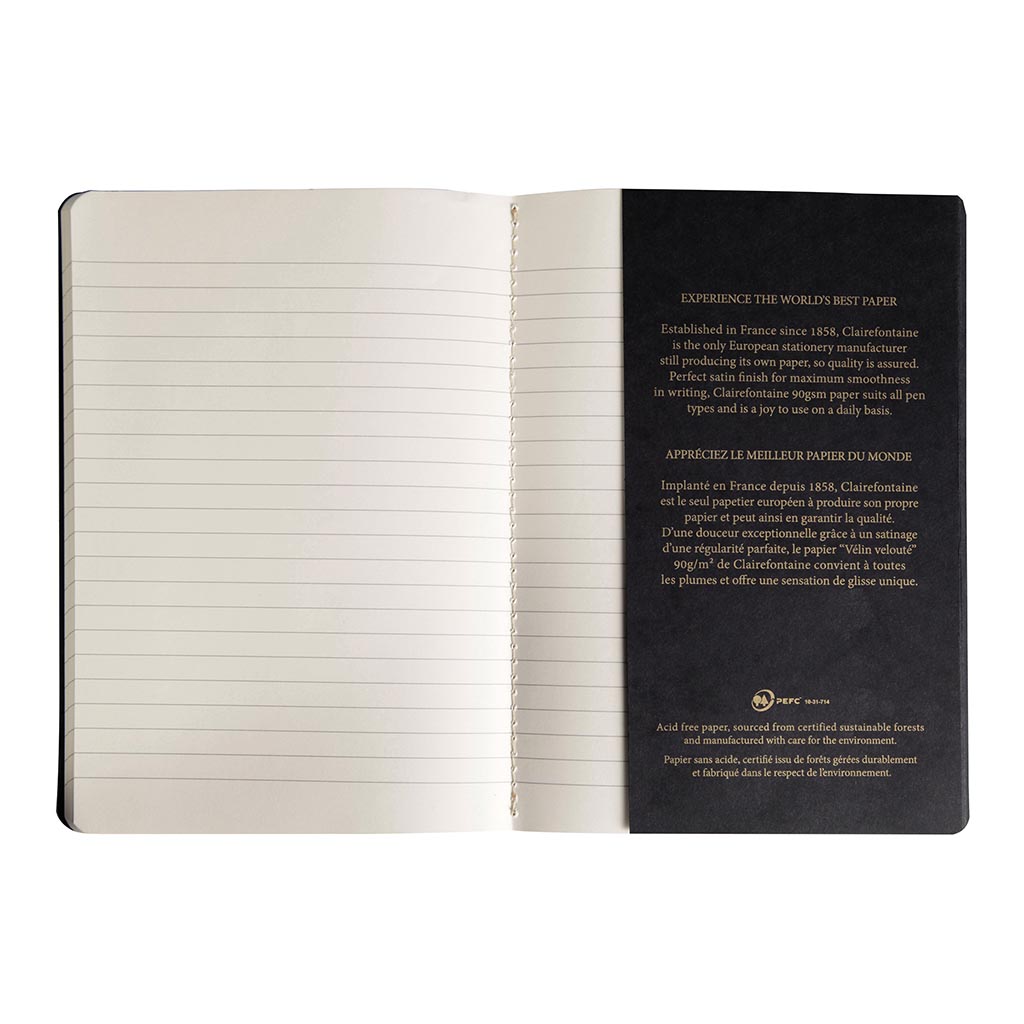 Flying Spirit Sewn Notebook A5 Black