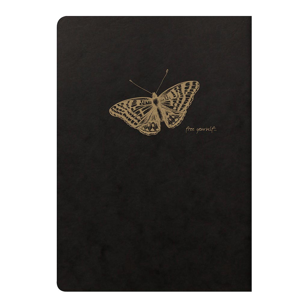 Flying Spirit Sewn Notebook A5 Black