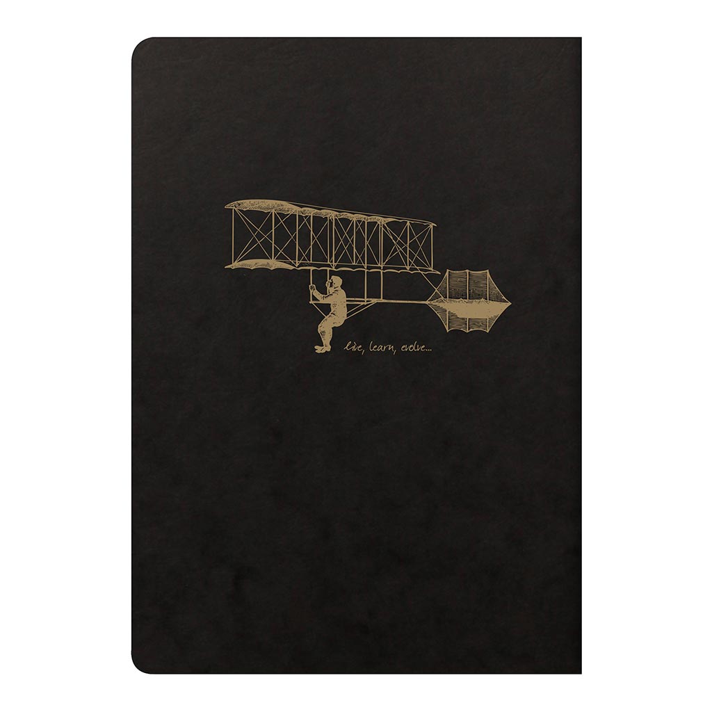 Flying Spirit Sewn Notebook A5 Black