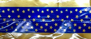 Cake Band Star Royal Blue/Gold 63mm (7m) - Cafe Supply