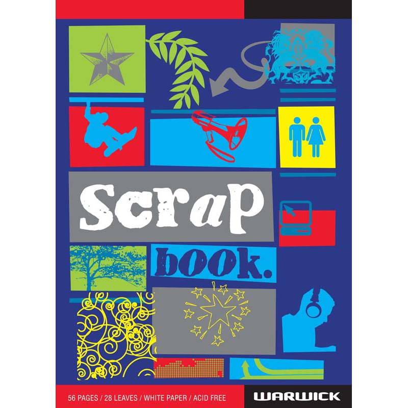 Warwick Scrapbook Super 28 Leaf Blank Pages Assorted - Cafe Supply