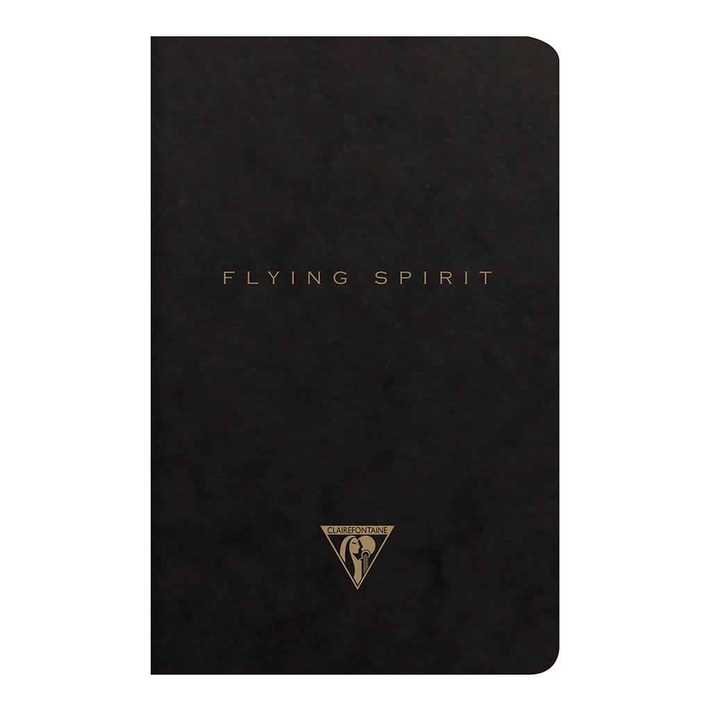Flying Spirit Sewn Notebook 11x17cm Black