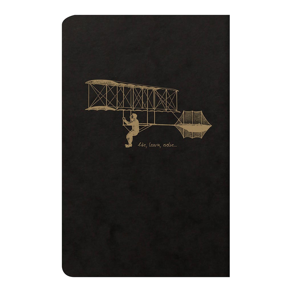 Flying Spirit Sewn Notebook 11x17cm Black