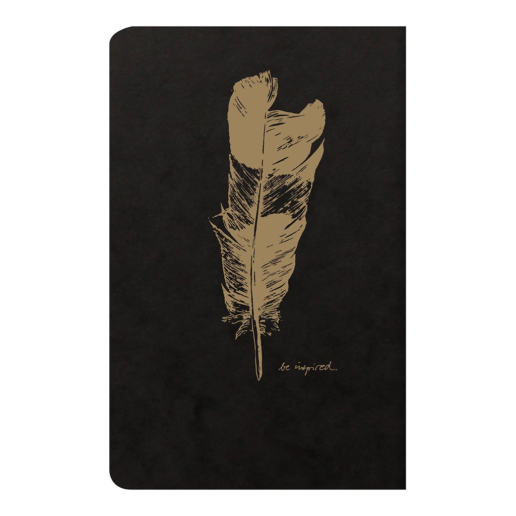 Flying Spirit Sewn Notebook 11x17cm Black