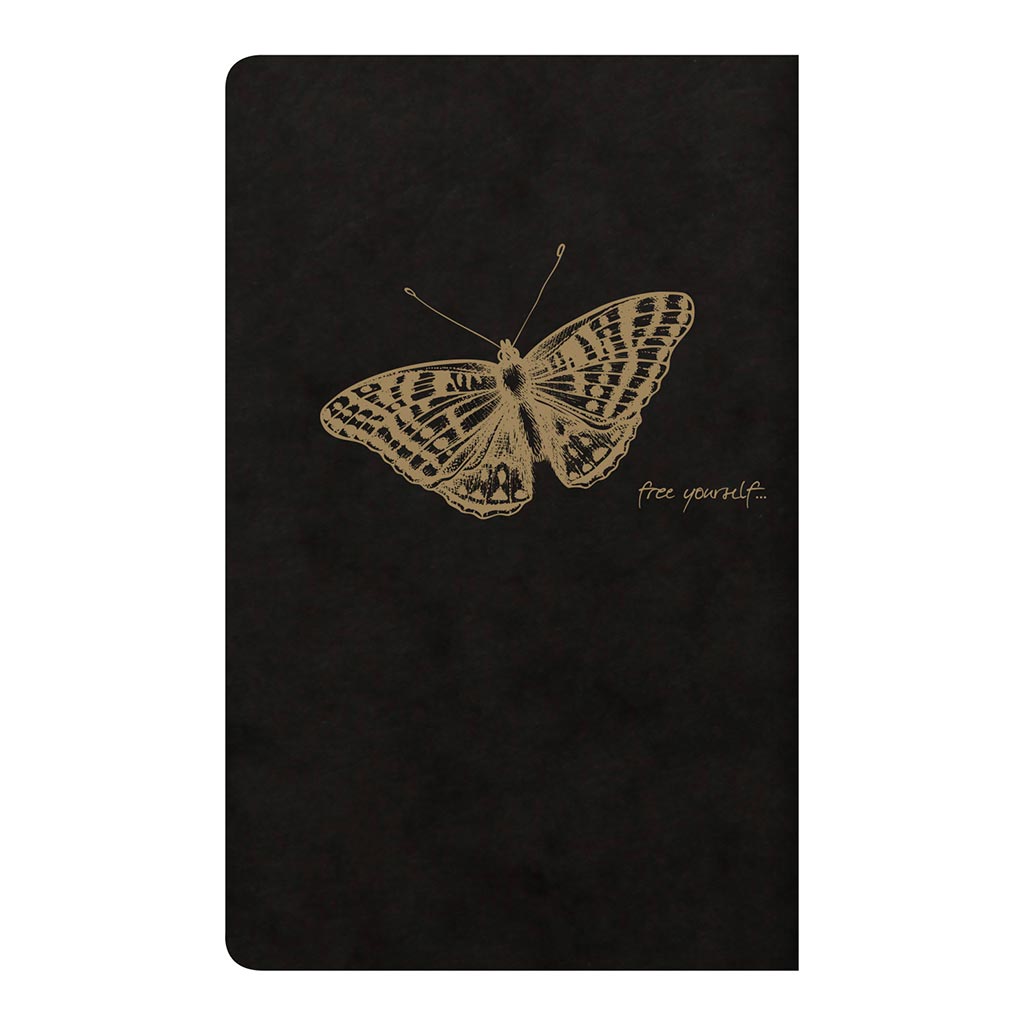 Flying Spirit Sewn Notebook 7.5x12cm Black