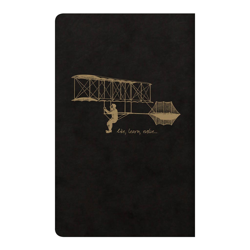 Flying Spirit Sewn Notebook 7.5x12cm Black