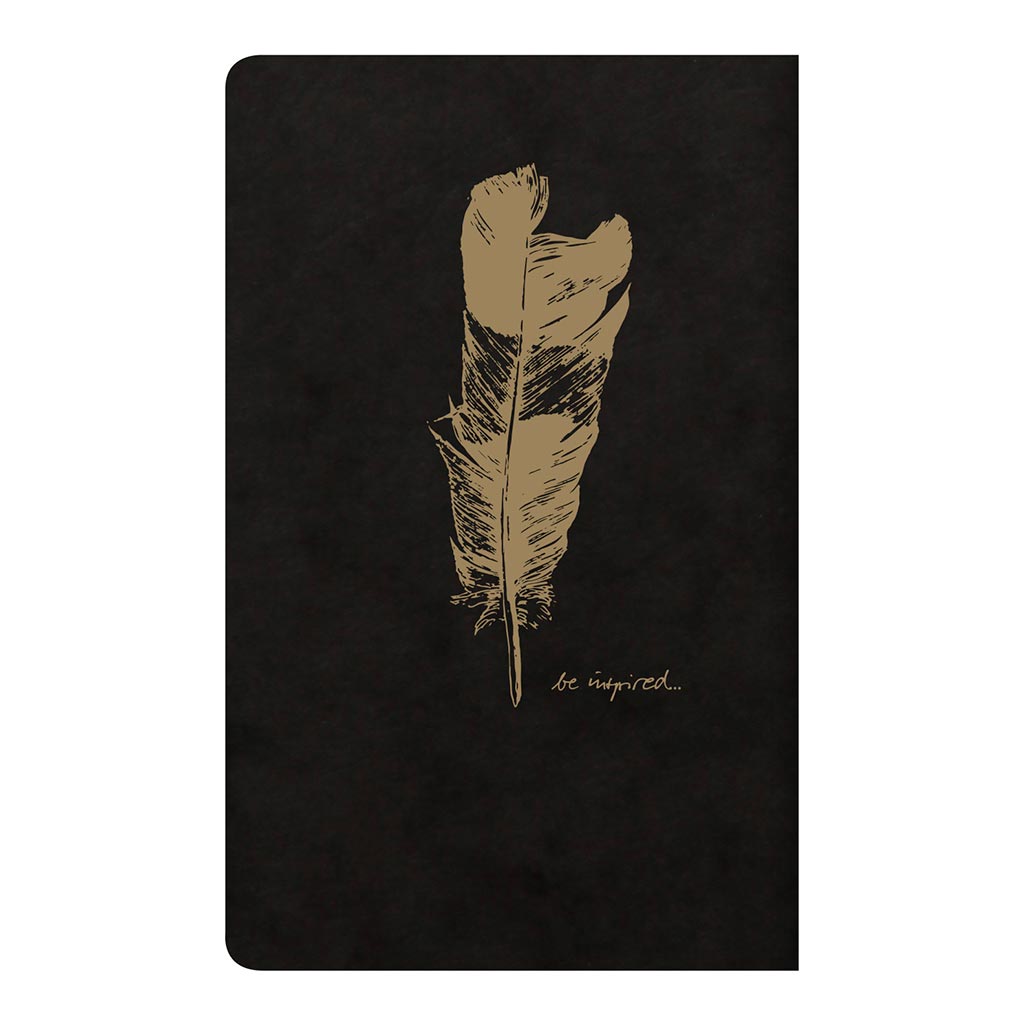 Flying Spirit Sewn Notebook 7.5x12cm Black