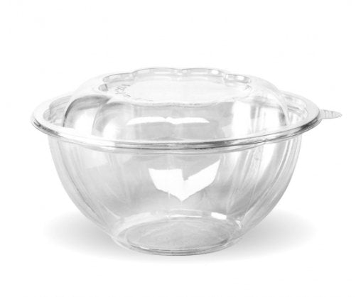 1,080ML / 32OZ CLEAR SALAD BIOBOWL - Cafe Supply