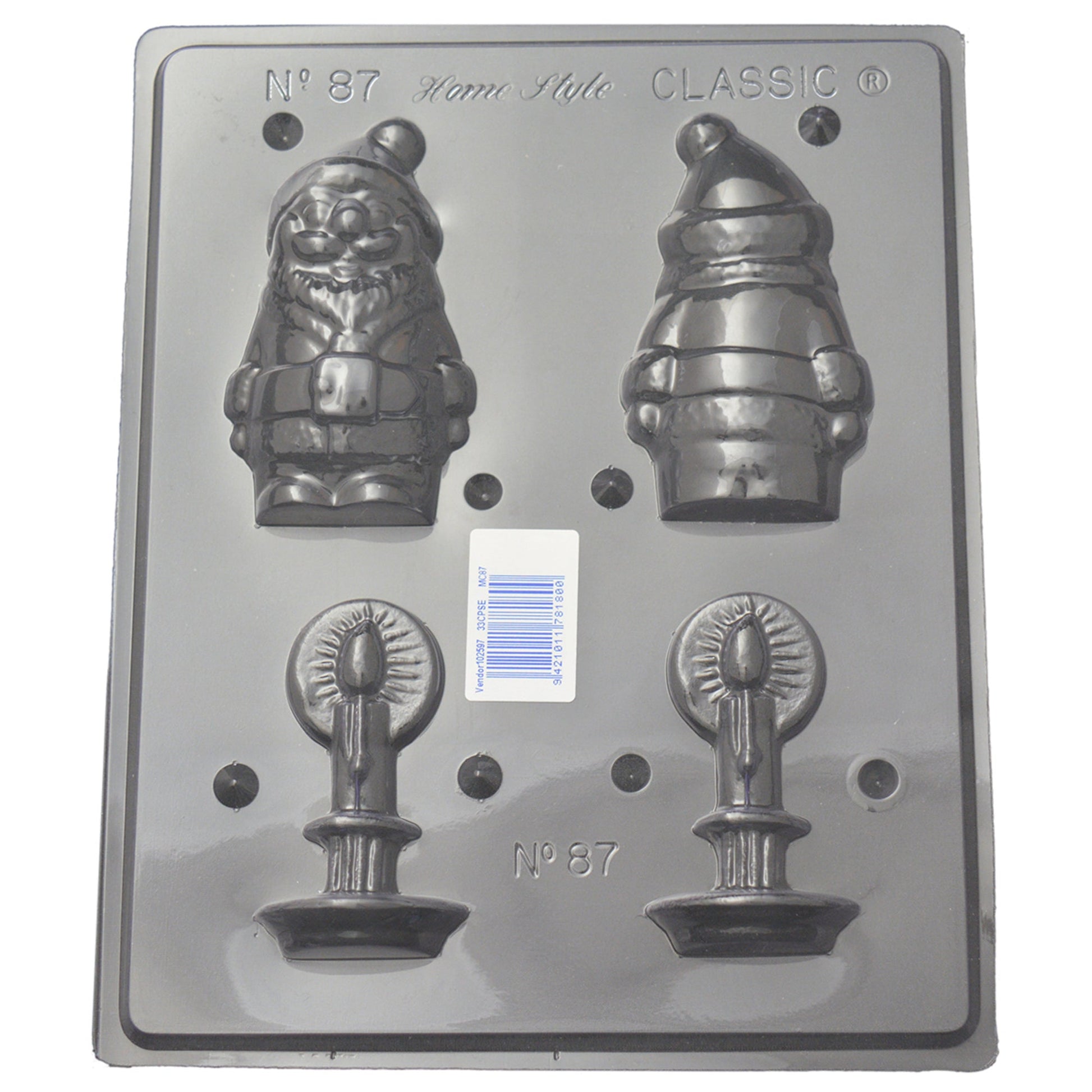 Santa & Candle Mould (0.6mm) - Cafe Supply