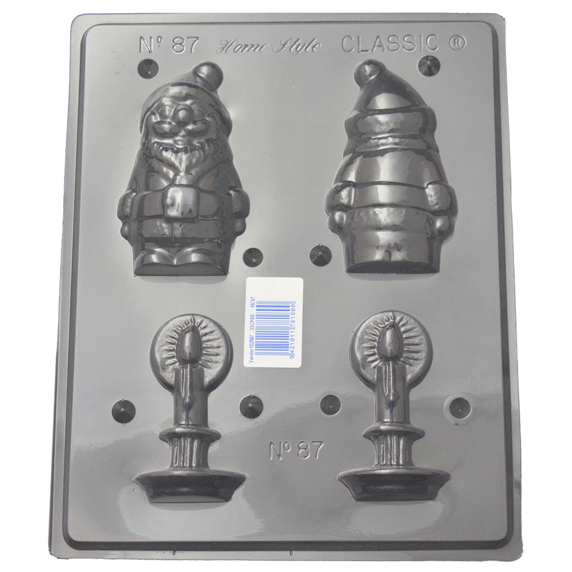 Santa & Candle Mould (0.6mm) - Cafe Supply