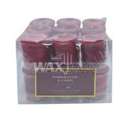 50mm SCENTED VOTIVE CANDLE (18pk) - POMEGRANATE CASSIS - Cafe Supply