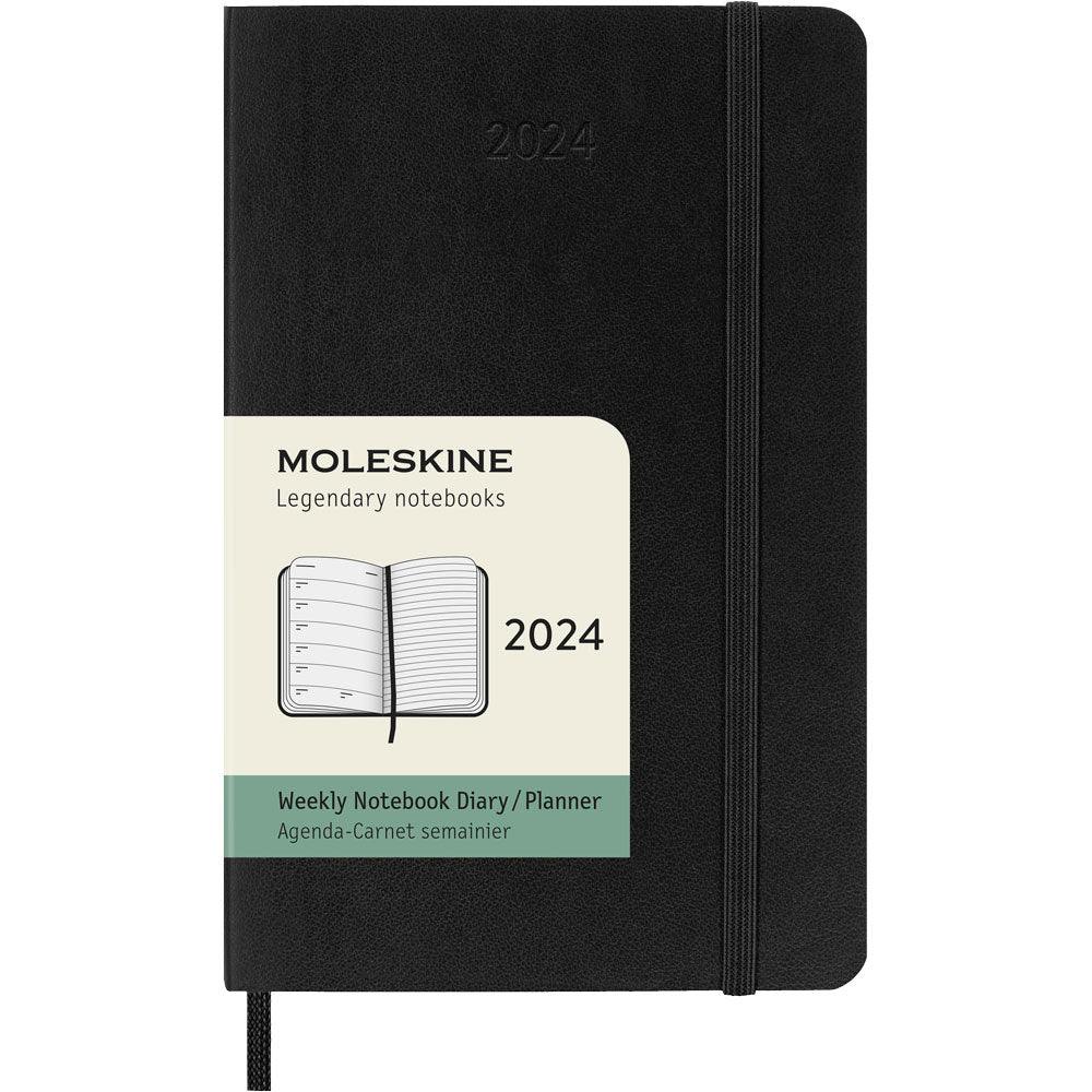 Moleskine Diary 12 Month Weekly + Notes SC Pocket Black