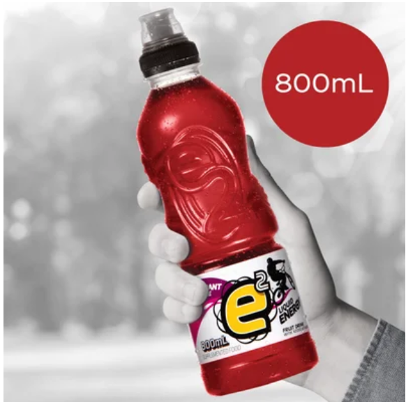 e2 Blackcurrant & Apple Liquid Energy Fruit Drink 800ml - Cafe Supply