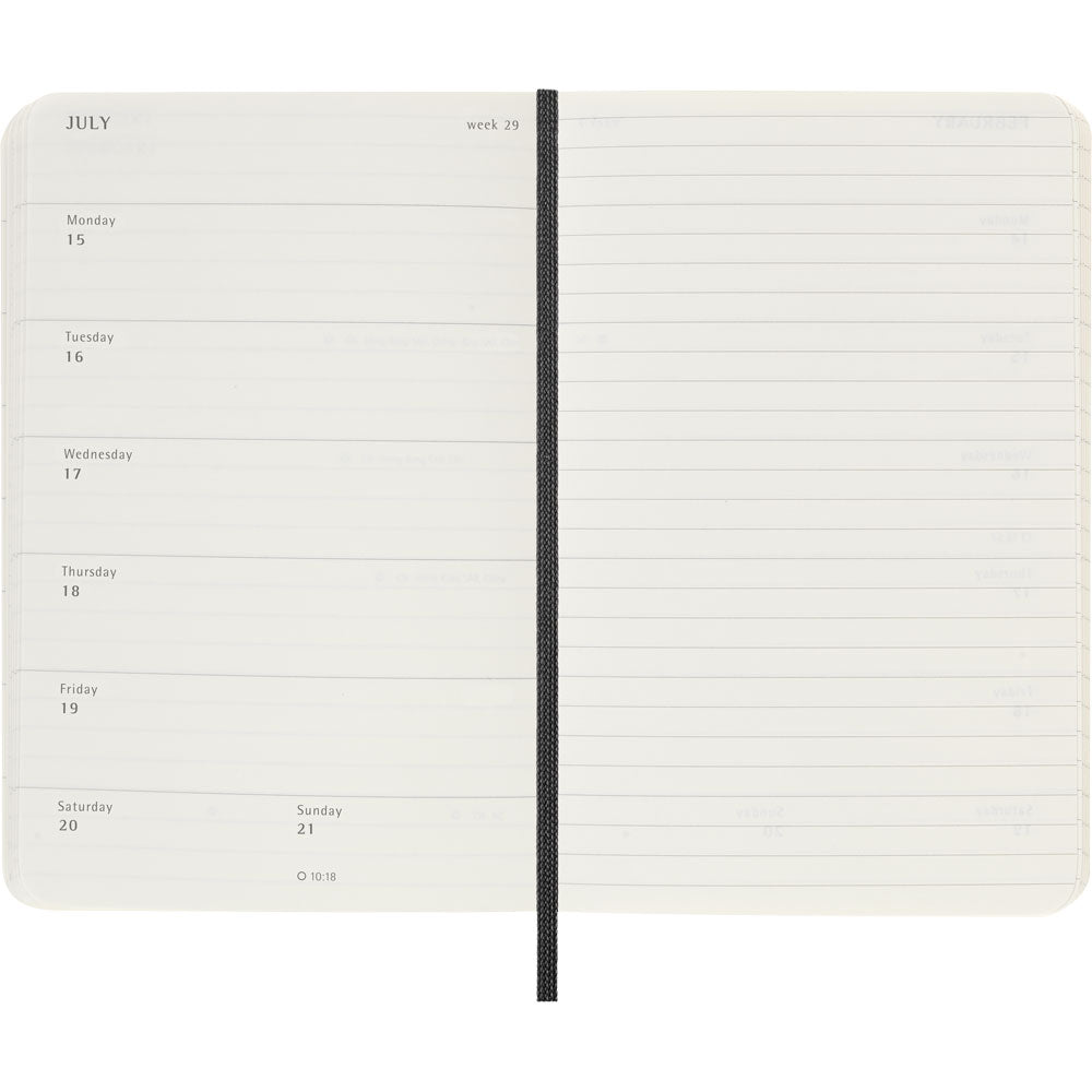 Moleskine Diary 12 Month Weekly + Notes SC Pocket Black