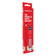 Warwick HB Pencil with Eraser Pack 6 - Cafe Supply