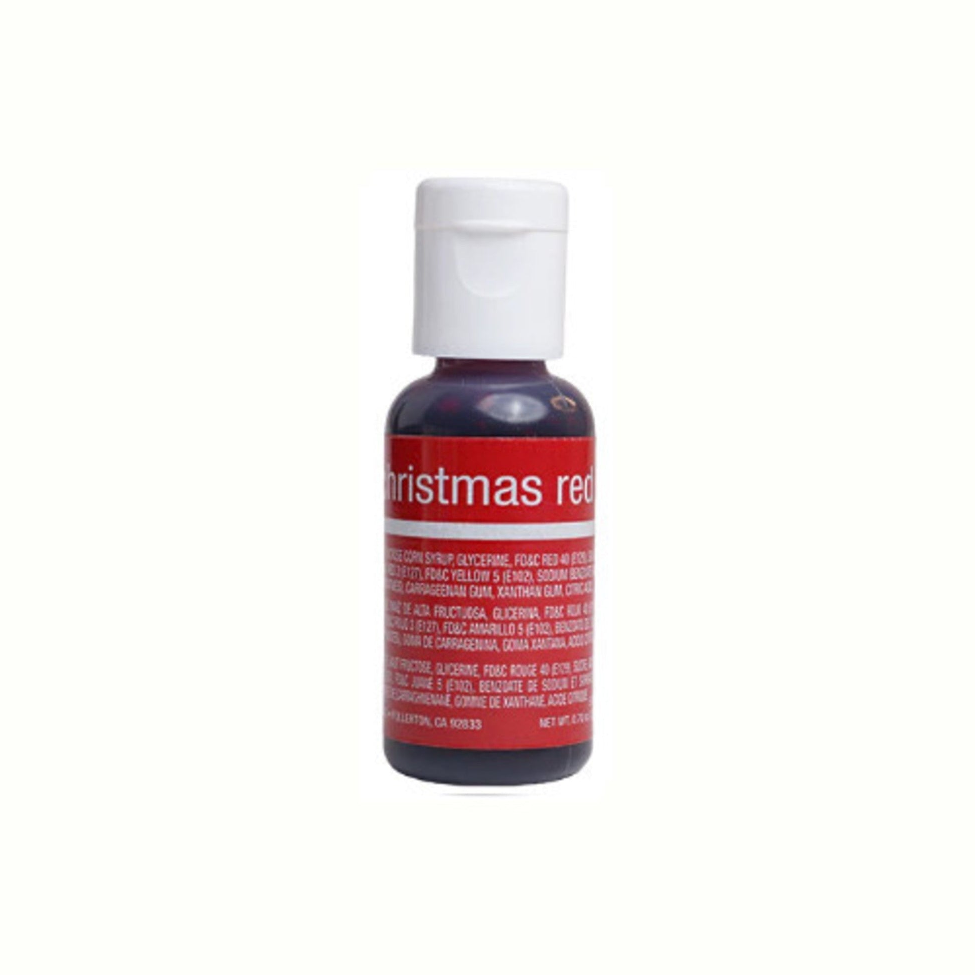 Chefmaster Liqua Gel Xmas Red .70oz Bottle - Cafe Supply