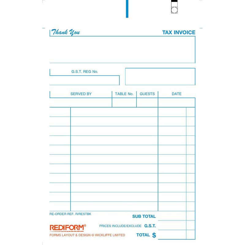 Rediform Book Restaurant Duplicate 50 leaf - Cafe Supply