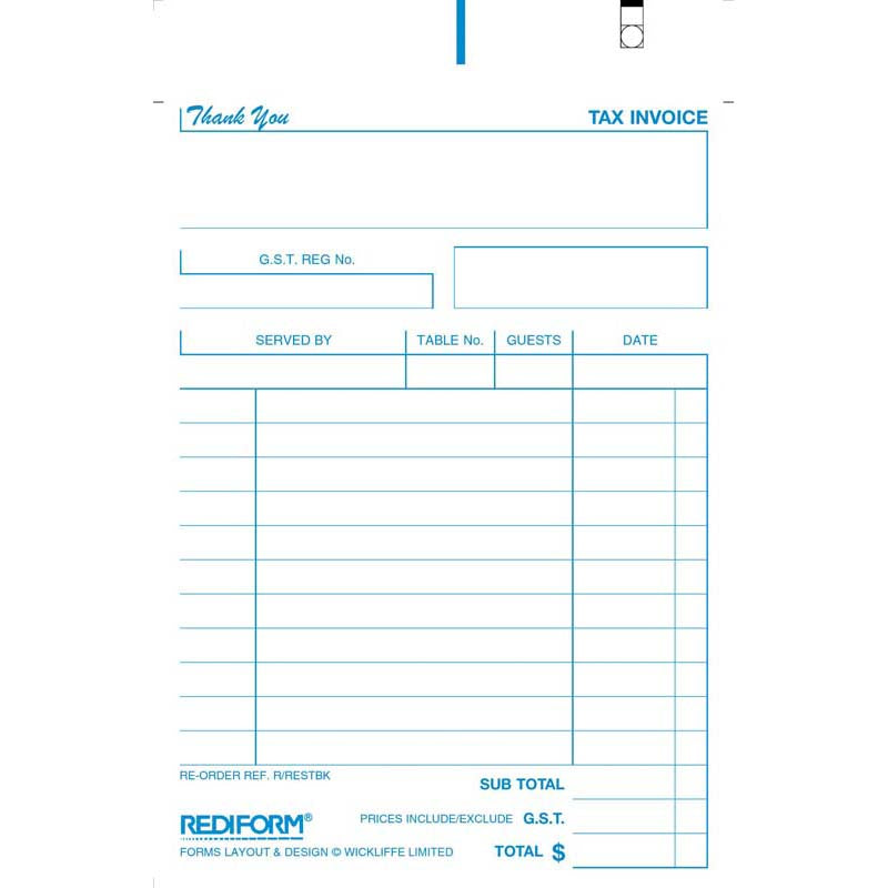Rediform Book Restaurant Duplicate 50 leaf - Cafe Supply