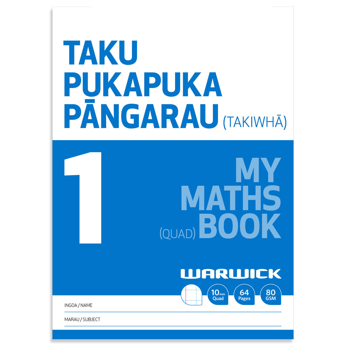Warwick My Maths Book 1 10mm Quad 64 Page - Cafe Supply