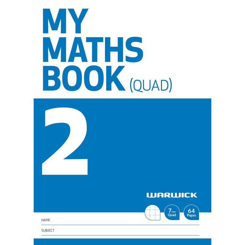 Warwick My Maths Book 2 7mm Quad 64 Page - Cafe Supply
