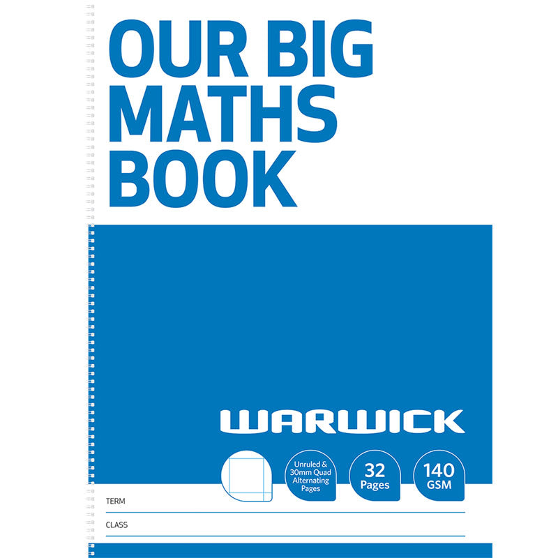 Warwick Our Big Maths Modelling Book 30mm Quad 32 Page - Cafe Supply