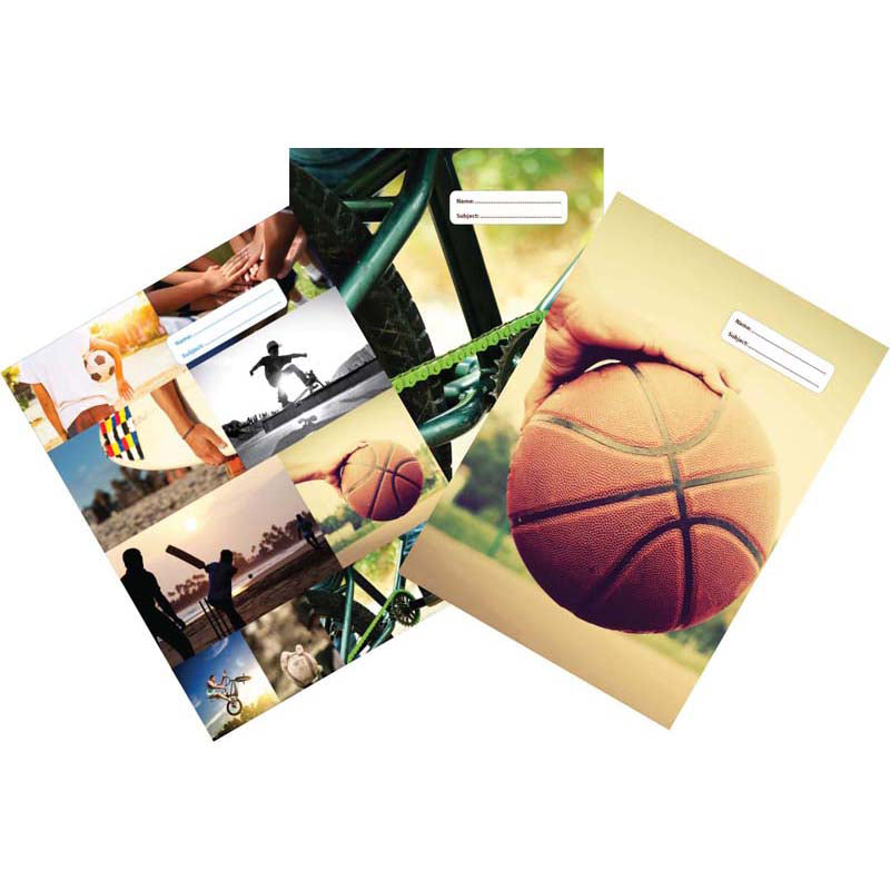 Spencil Sports Collage Book Cover 1B5 Pack 3 Assorted - Cafe Supply