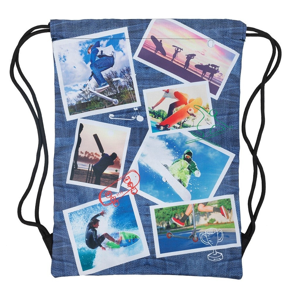 Spencil Sports Collage Sports Drawstring Bag 500 X 370mm - Cafe Supply