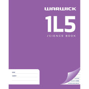 Warwick Exercise Book 1L5 36 Leaf Ruled 7mm Unruled 255x205mm - Cafe Supply